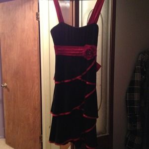 Black and red dress