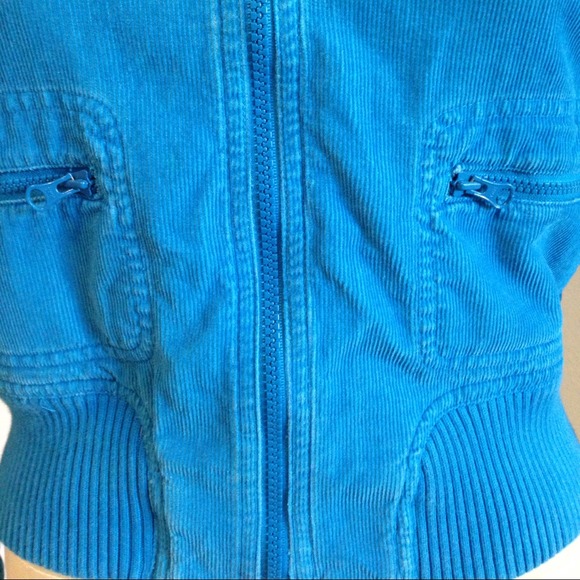 50% off! Last day! Electric blue corduroy bomber~ - Picture 3 of 4
