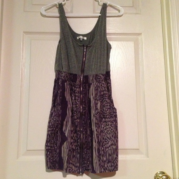 Grey and purple dress