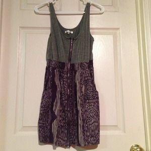 Grey and purple dress