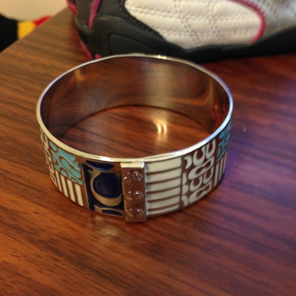 Coach silver toned bangle