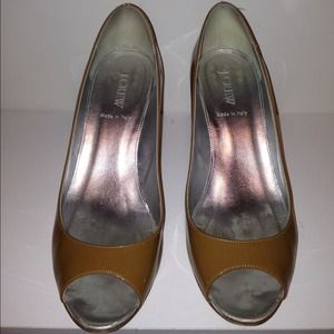 J Crew, Brown, Peep-Toe Pumps, Size 9.5 $15