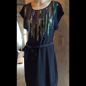 Trina Turk Evelia sequin bib silk dress NWOT