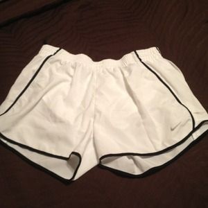 ✋Sold✋ White and Black Nike Running Shorts