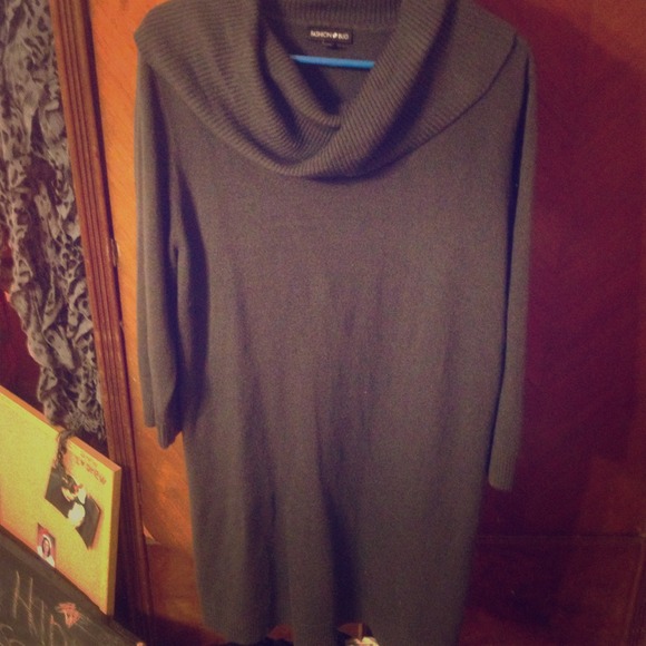2X grey sweater dress
