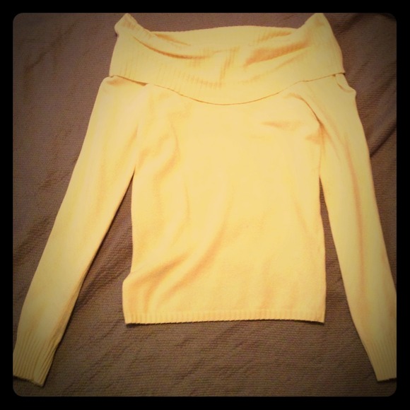 Canary Yellow Shoulder Sweater