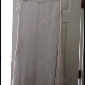 New White linen skirt