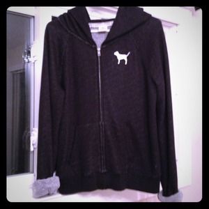 Full zip Victoria's Secret sweatshirt, large.