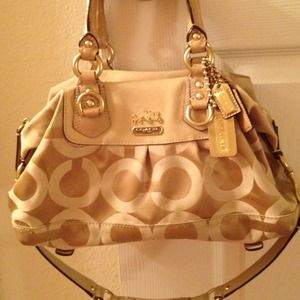 Beige Coach Handbag