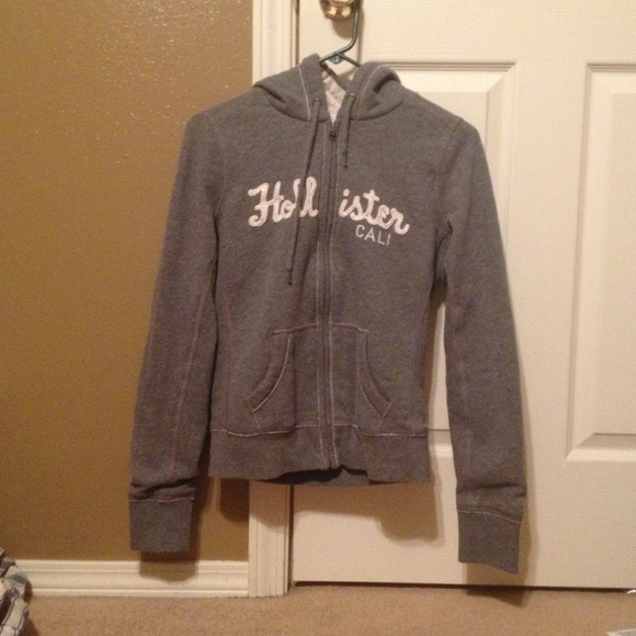 Grey Hollister hoodie.