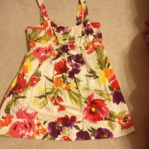 Floral sundress with zipper back