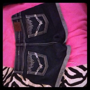 BKE rhinestone bling shorts!:)