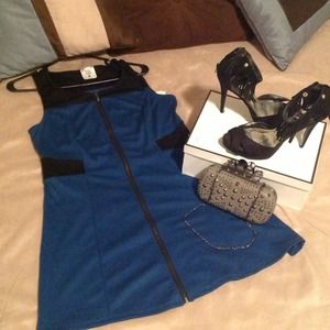 Grey Studded Knuckle Ring Clutch *NEW*