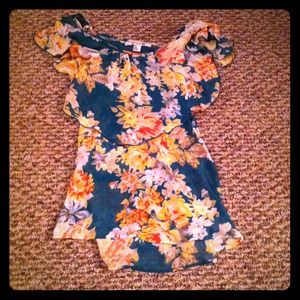 Floral chiffon top