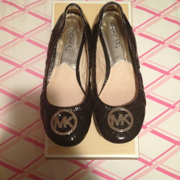 KORS Michael Kors Shoes - NICE! Fulton quilted ballet black patent leather