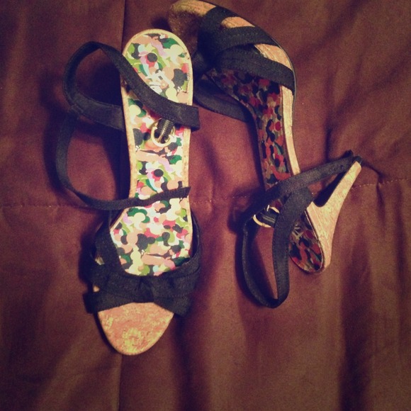 Black summer heels