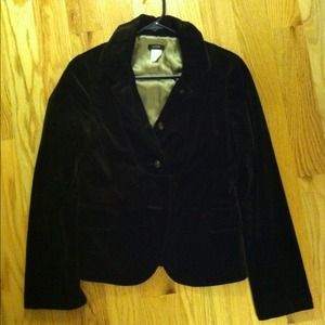 J Crew Dark Brown Velveteen Blazer