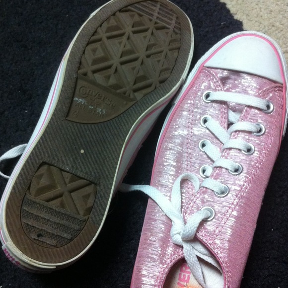 Converse Shoes Sparkly Pink Converse All Stars Worn Once Poshmark