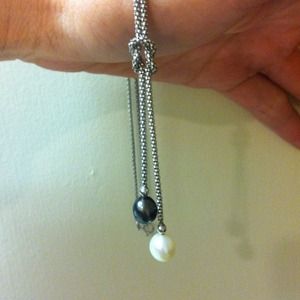 Black and white pearl necklace