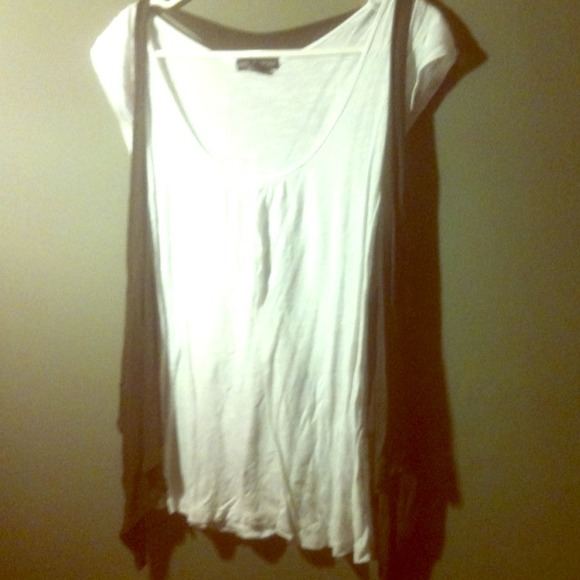 Tee with attached vest