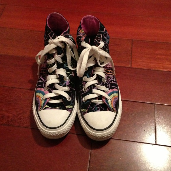 Converse Shoes - Converse hi-top multi colored very rare to find!!