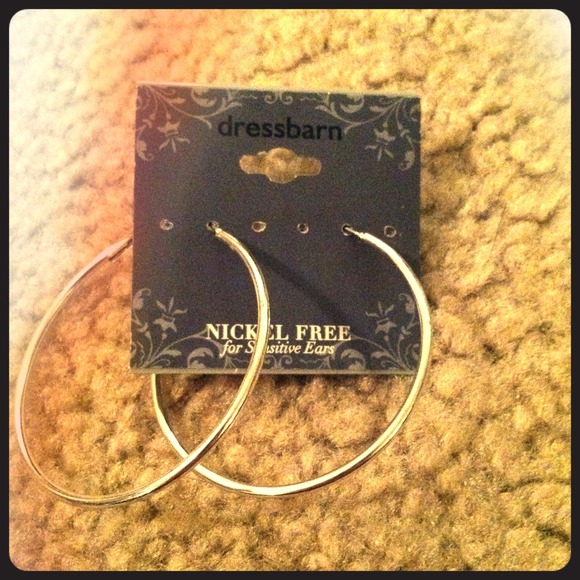 Large, nickle free silver hoop earrings