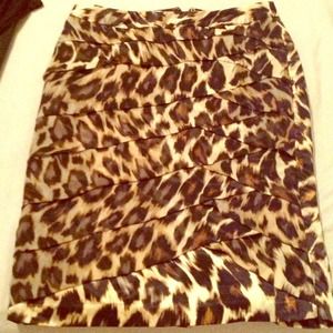 Cheetah print pencil skirt