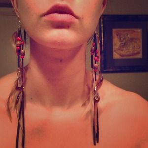 Feather earrings
