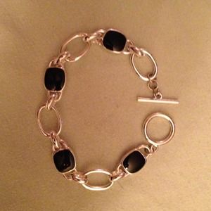 Black and silver bracelet