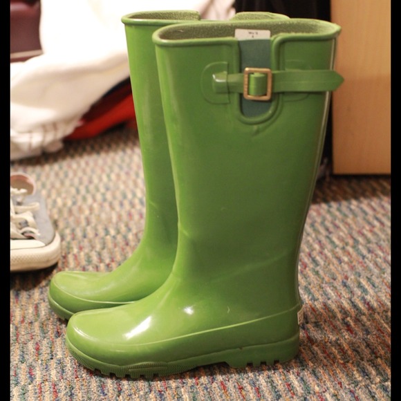 Green Rain Boots