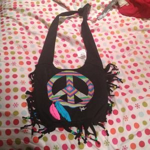 shoulder bag with fringe