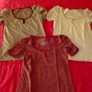 Bundle: three striped tops
