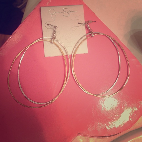 Large dangling hoops