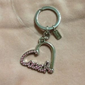 Authentic Pink Coach keychain
