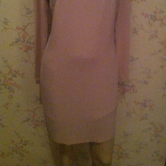 *****SOLD******Trina Turk nude v back plunge dress - Picture 4 of 4