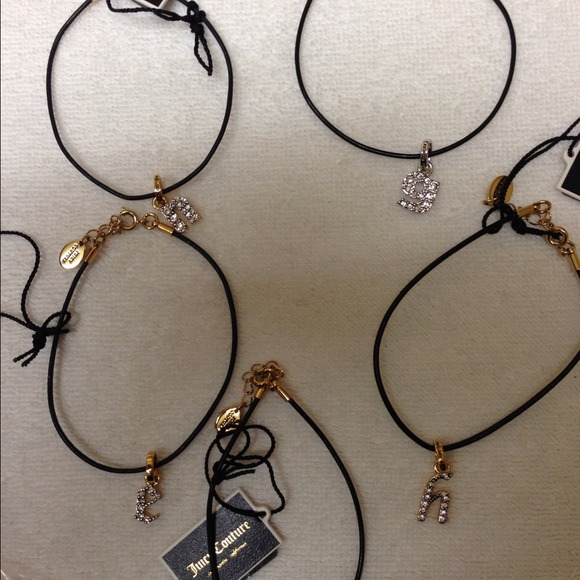 Juicy couture initial bracelets
