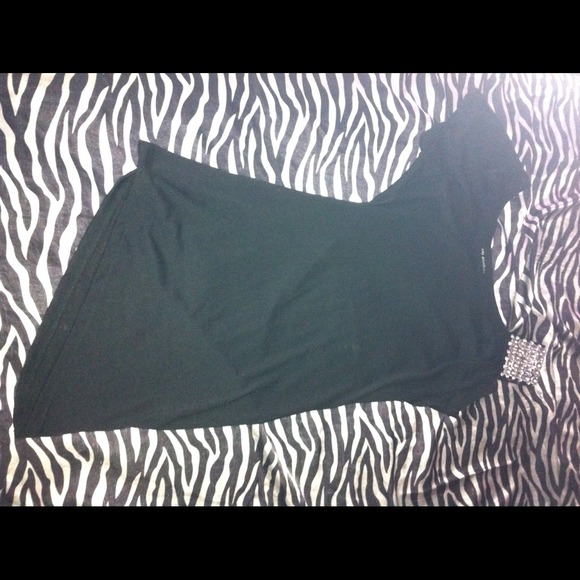 Black rhinestone top/dress S