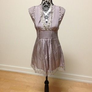 SOLD Miss me metallic lavender dress with sequins