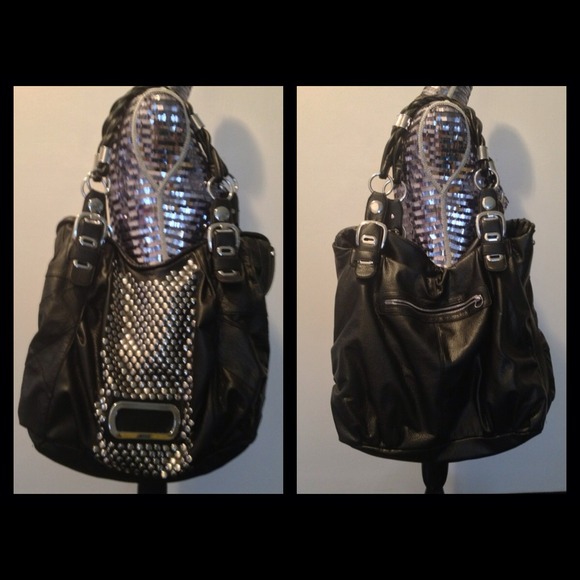 Black studded bag