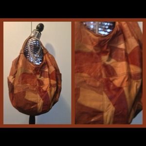 Multi leather patch bag