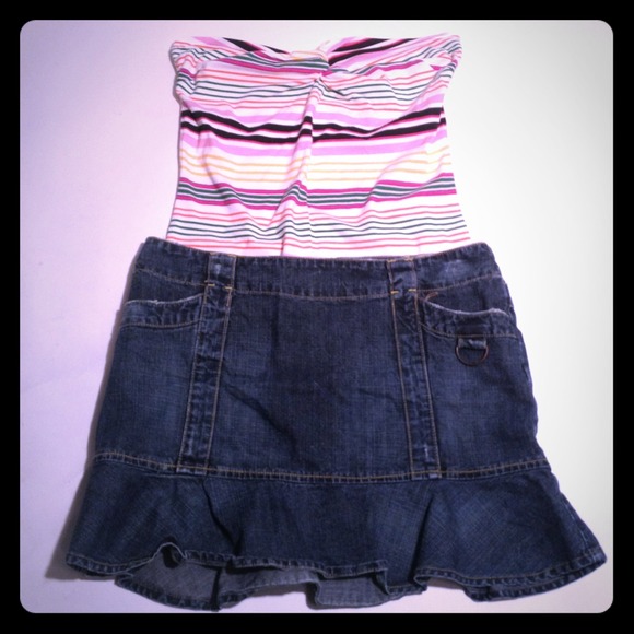 Denim Mini Skirt.