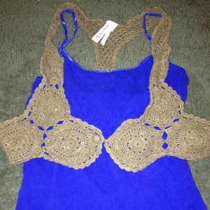 Brown crochet vest sold