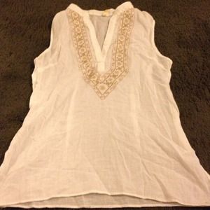 White and gold top