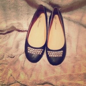 Studded black flats!