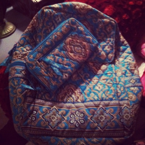 Large Vera Bradley backpack/wallet/lunch bag