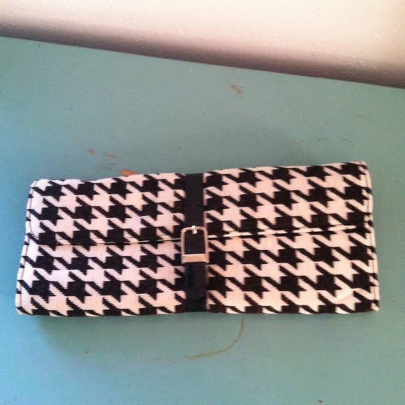 Black and white clutch