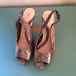 Snakeskin pumps
