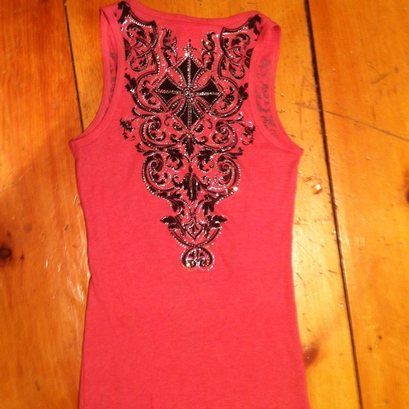 Embellish crystal tank top gorous coral - Picture 3 of 4