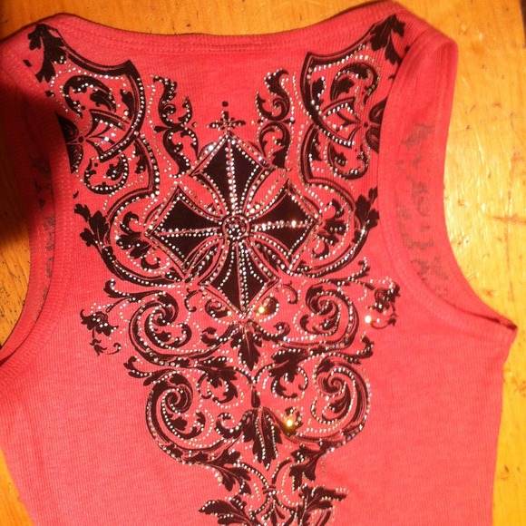Embellish crystal tank top gorous coral - Picture 4 of 4