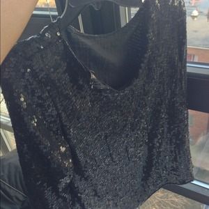 Tops - Vintage black sequin top can fit a small also Tops - Vintage black sequin top can fit a small also